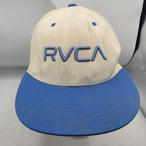 RVCA By PM Tenore L XL White Blue Hat Cap Casual Comfort Lightweight Outdoors
